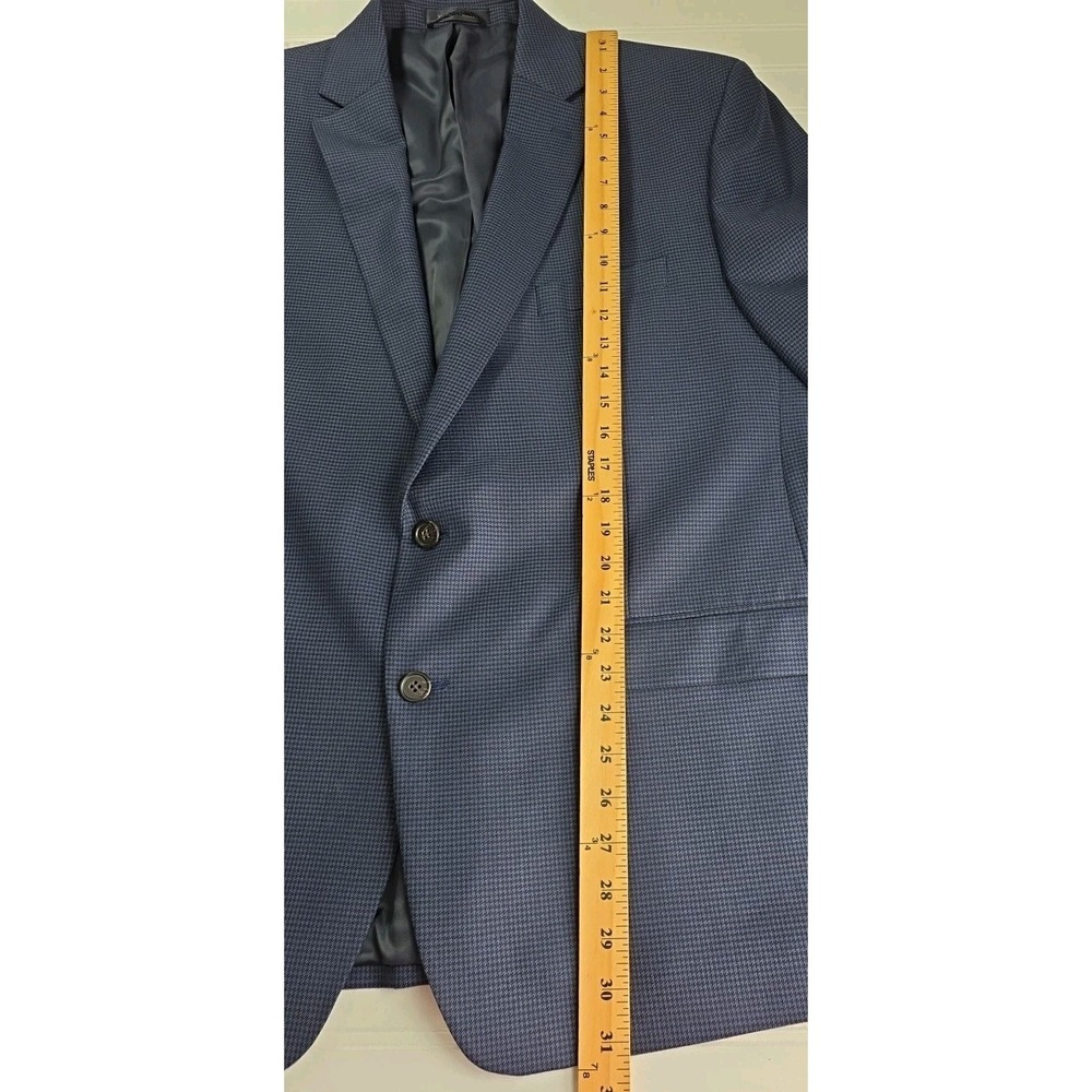 Ralph Lauren Blazer Sport Coat Mens 48R Blue BLACK Check PREPPY EUC - Picture 6 of 13
